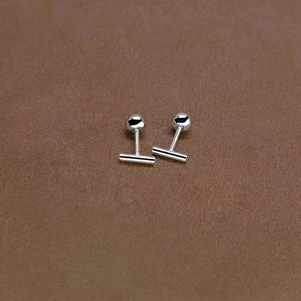 Stylish Stainless Steel Golden Stick-shaped Earrings